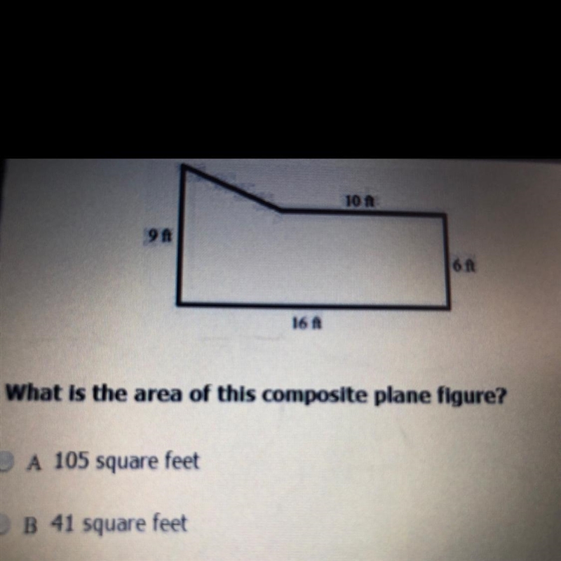 What is the area of this composite plane figure??-example-1