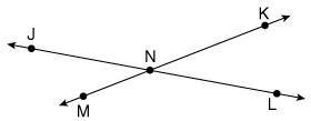 Which of the following does not name the same line? MN KM KN KL-example-1