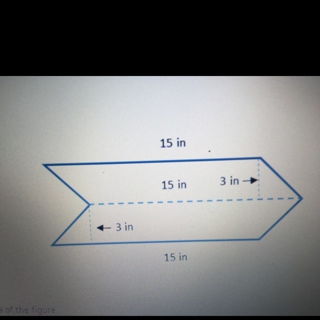 Find the area of the figure A) 45 square inches B) 60 square inches C) 90 square inches-example-1