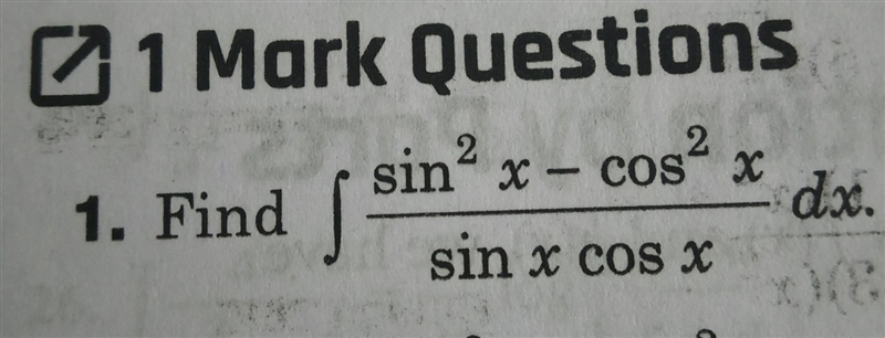 Please solve this question based on integeration chapter-example-1