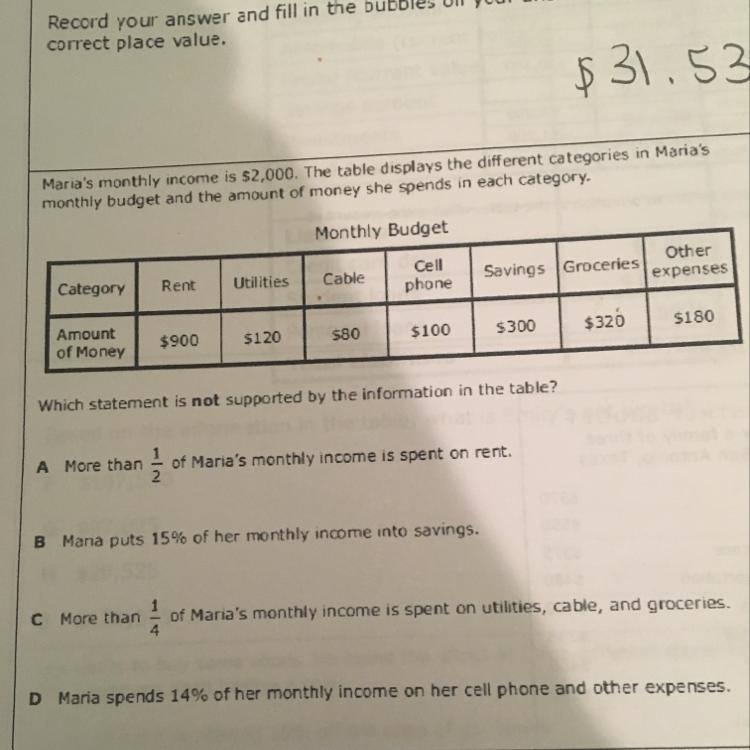 Which statement is not supported by the information in the table?-example-1