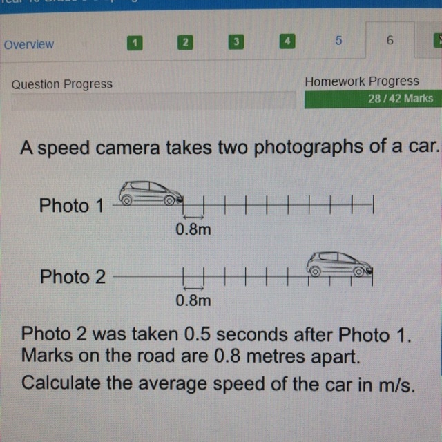 Calculate the average speed of the car in m/s-example-1