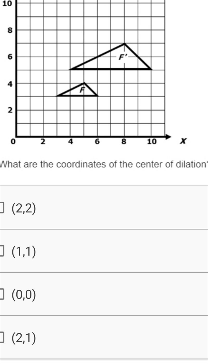 Find the center of dilation ​-example-1