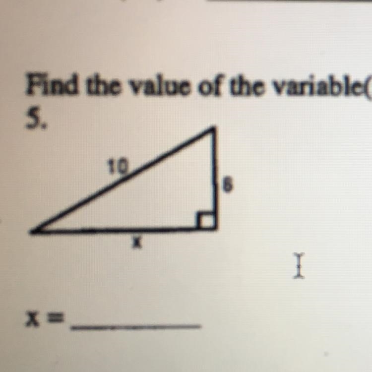 Find the value of the variables leave answer in simplest radical form-example-1