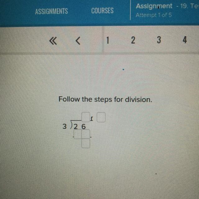 Follow the steps for division. Please help out . Just tell me what right in those-example-1