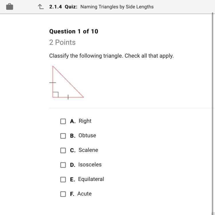 Classify the following triangle-example-1