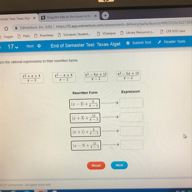 Match the rational expression-example-1