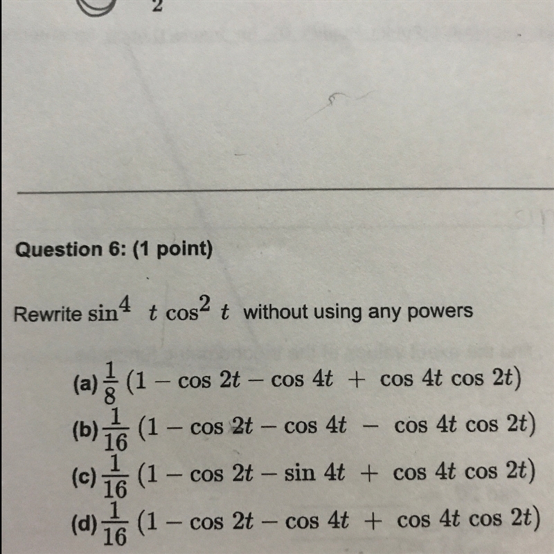 i need help, i am able to reduce cosine but get stuck with sin, any help is appreciated-example-1