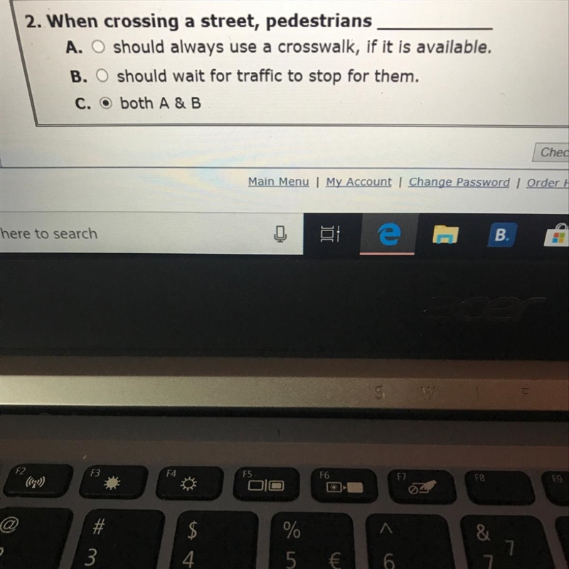 When crossing a street-example-1