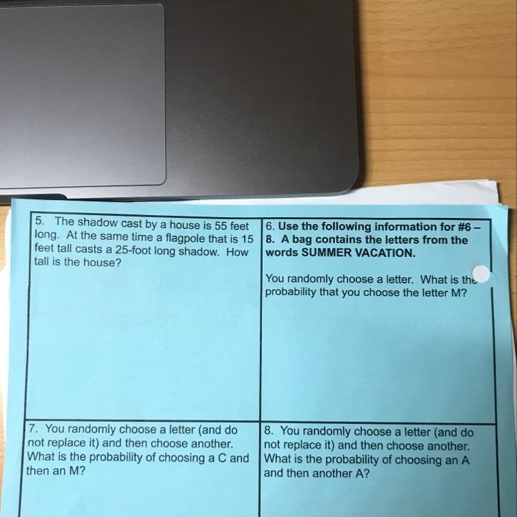 Answer Numbers 5-8 with work-example-1