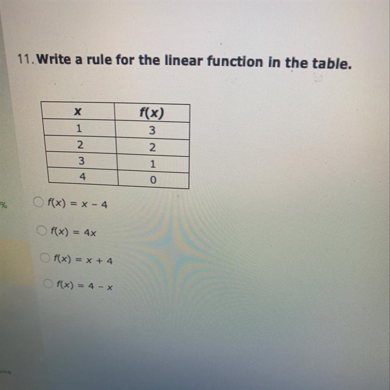 Write a rule for the linear function in the table-example-1