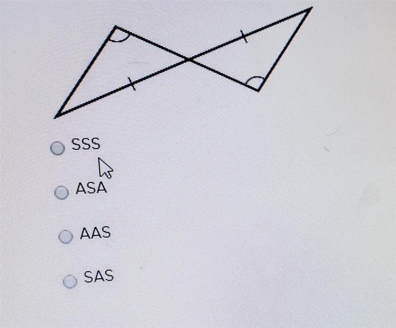 Which method would you use to prove that the two triangles are congruent?​-example-1