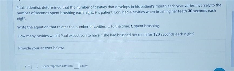 paul a dentist determined that the number of cavities that develops in his patients-example-1