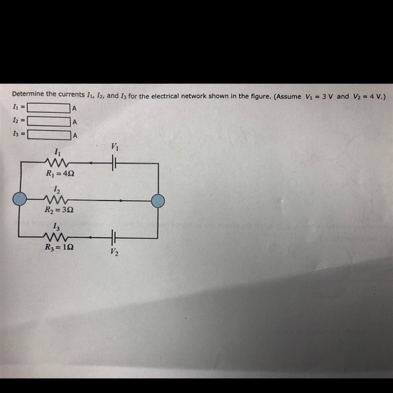 Determine the currents given in the picture.-example-1