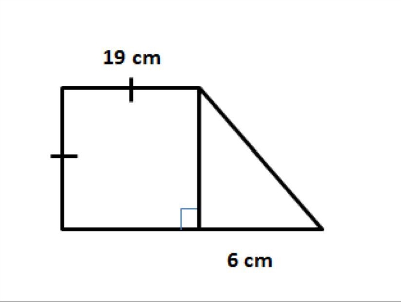 Find the area of the figure. A) 114 cm2 B) 350 cm2 C) 418 cm2 D) 447 cm2-example-1