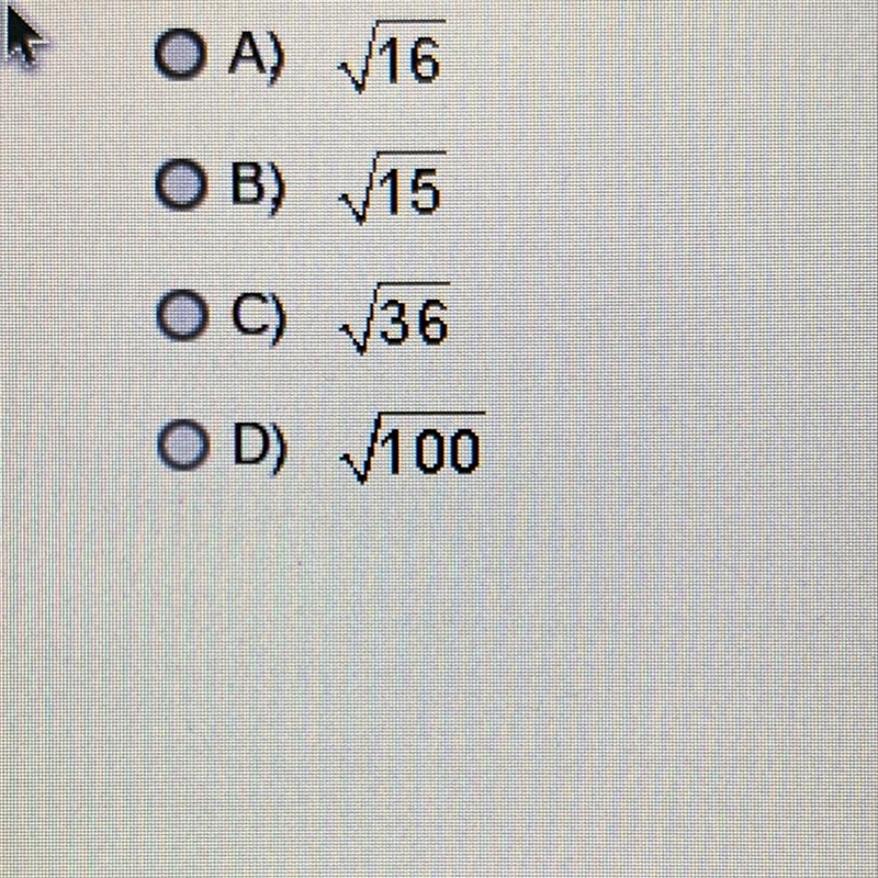 Which of these numbers is irrational?-example-1