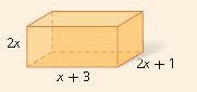 30 points!! Write and simplify a polynomial expression for the surface area of each-example-1