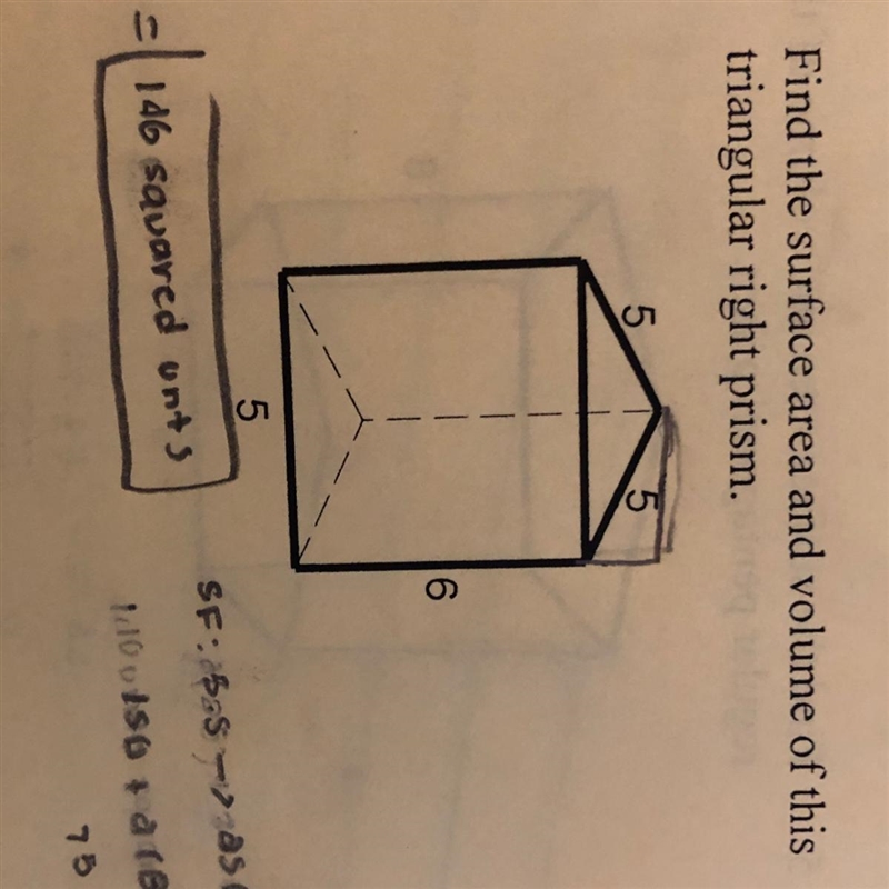 Please help me find the surface area of this right prism. ASAP please. Thank you ~-example-1