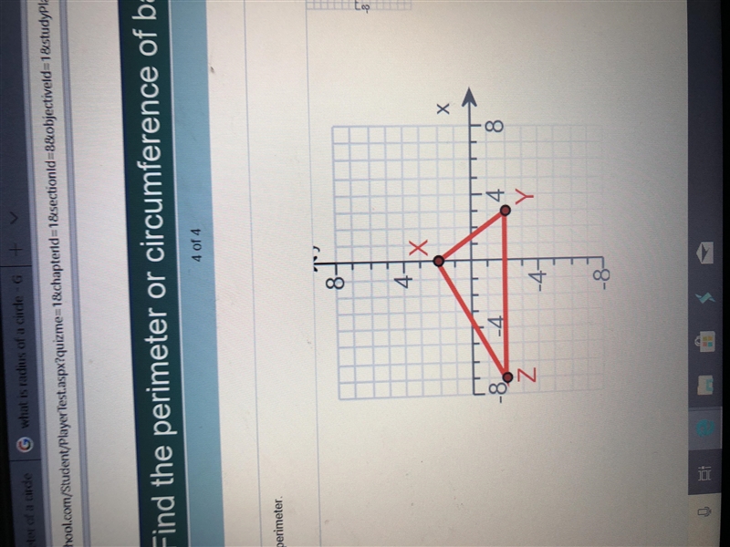 Geometry: what is the perimeter of XYZ?-example-1