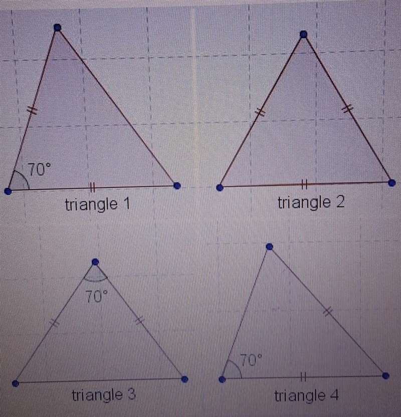 Which triangles in the diagram are congruent?​-example-1