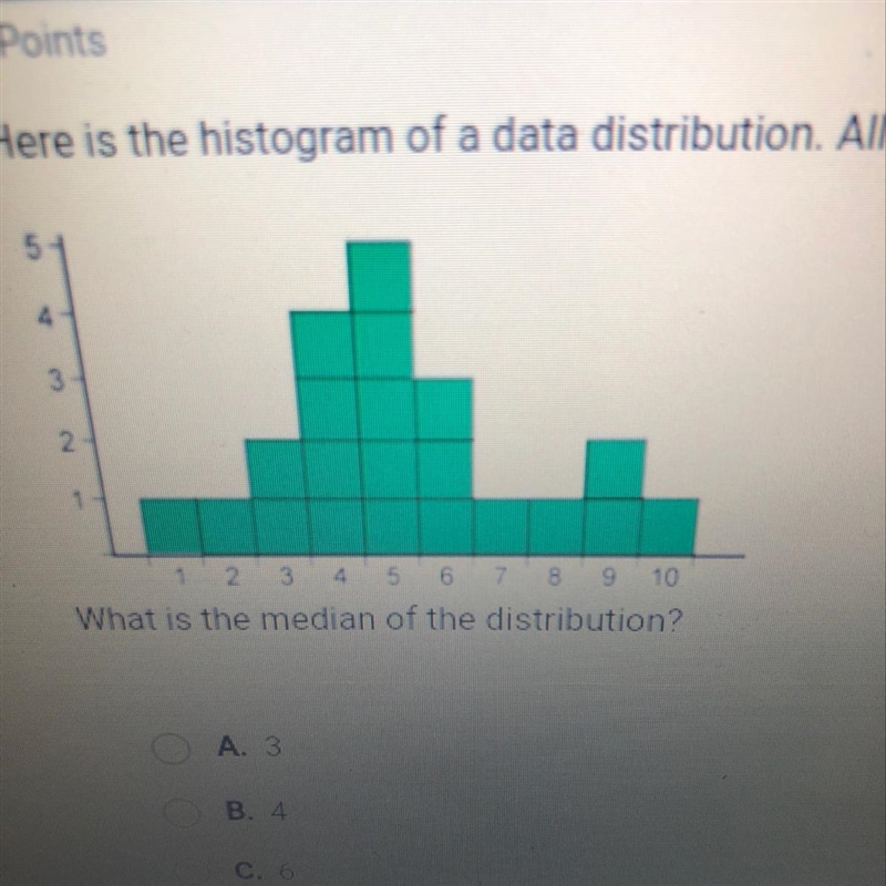 Here is the histogram of a data distribution. All class widths are 1. What is the-example-1