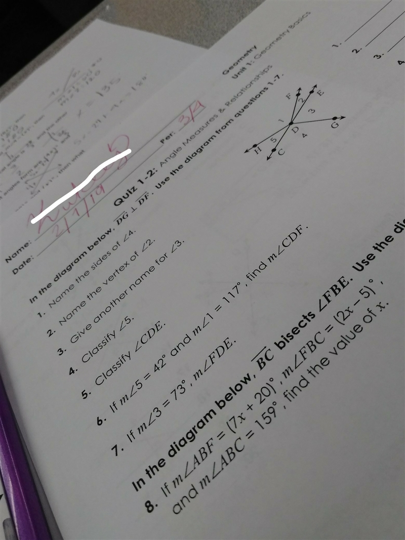 Subject: Geometry need help with 6 and 7-example-1