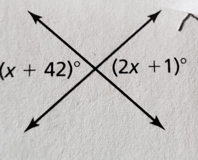 What is the value of x (x+42)=(2x+1) (x + 42) = (2x + 1) ​-example-1