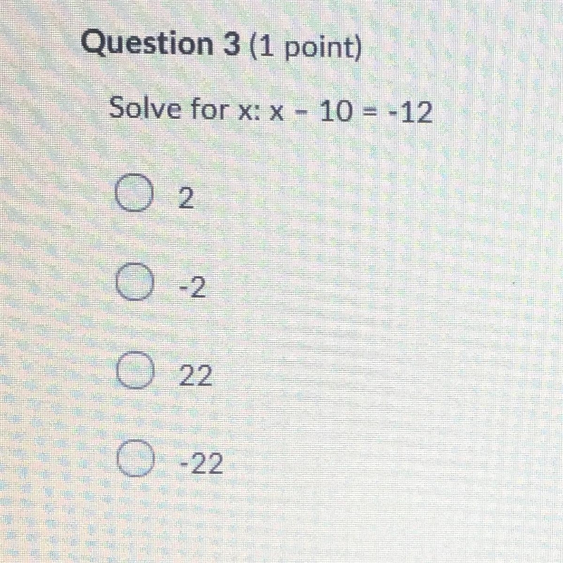 X:x-10=-2 A.2 B.-2 C.22 D.-22-example-1