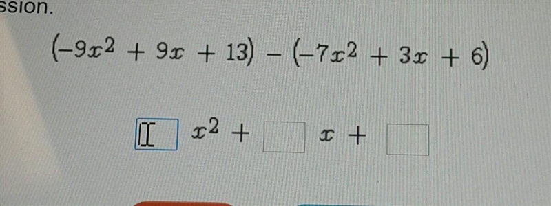 Simplify the following polynomial expression​-example-1