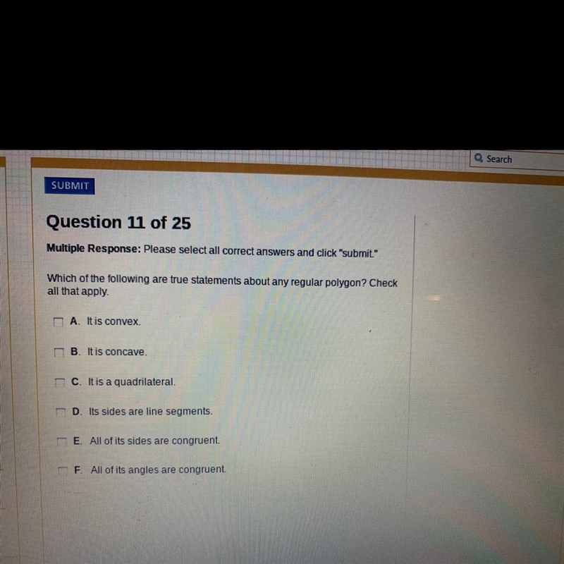 Which of the following are true statements about a regular polygon? Check all that-example-1