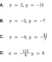 Use elimination to find the solution to the system of equations.-example-2