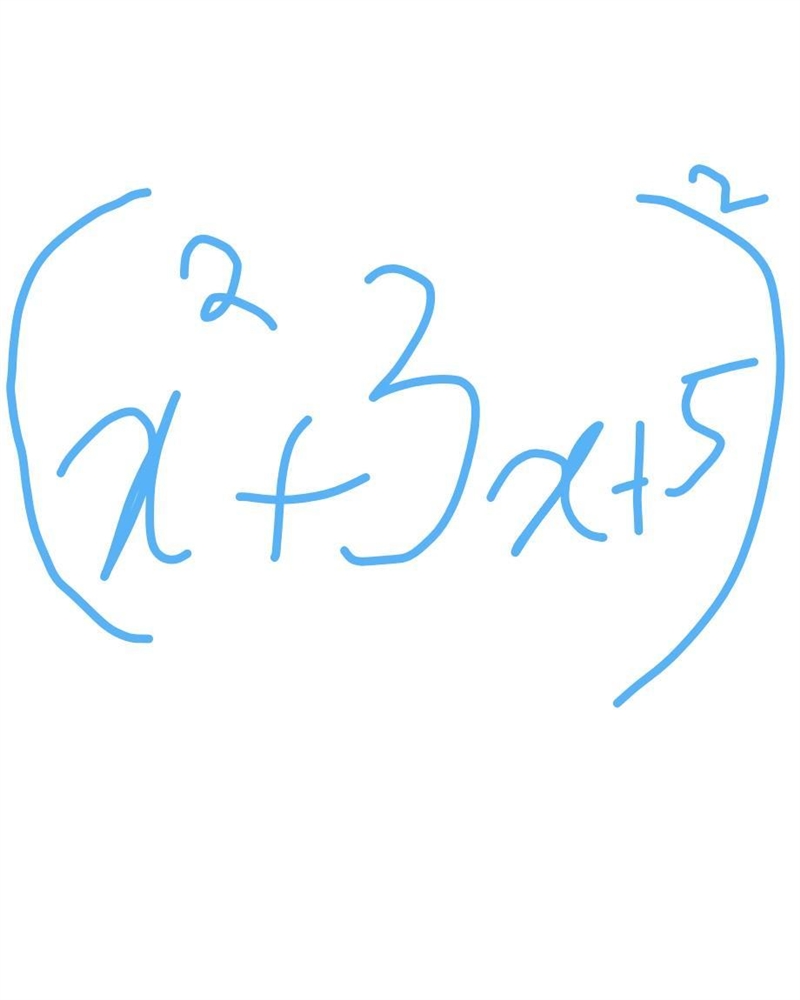 Challenge: (x2+3x+5)2​-example-1