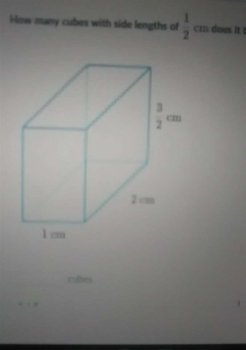 Volume with cubes with fraction lengths​-example-1