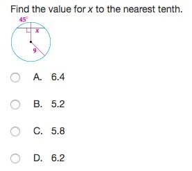 Please help. Find the value for x to the nearest tenth. See picture.-example-1