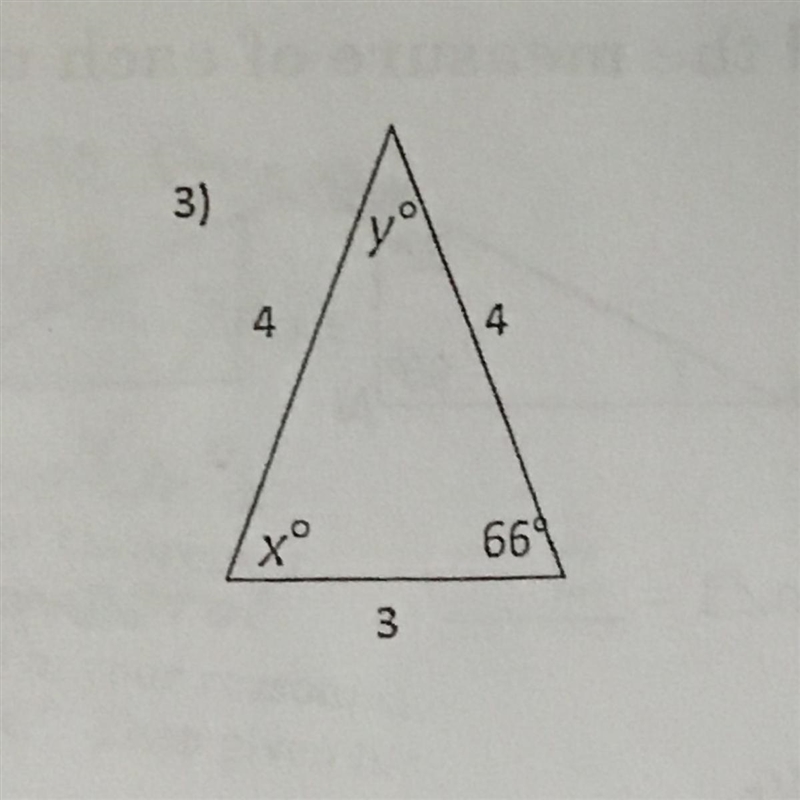 Find the value of x and y and please show all work.-example-1