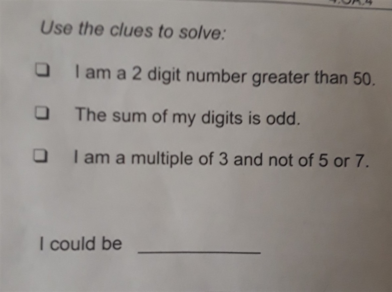 i am a 2 digit number the sum of my digits are odd i am a multiple of 3 and not of-example-1