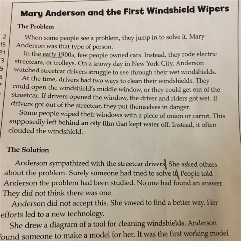 What sequence of events explains why Anderson did not make any money from her patent-example-1