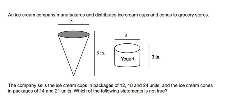 An ice cream company manufactures and distributes ice cream cups and cones to grocery-example-1