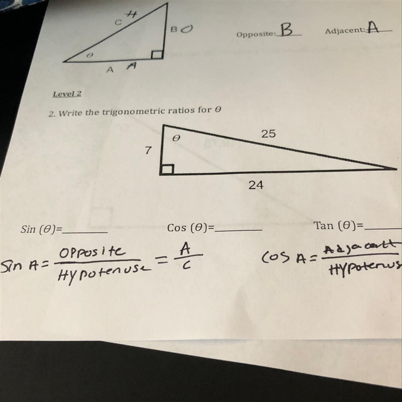 HELPPP !!!!! Write the trigonometric ratio for 0-example-1