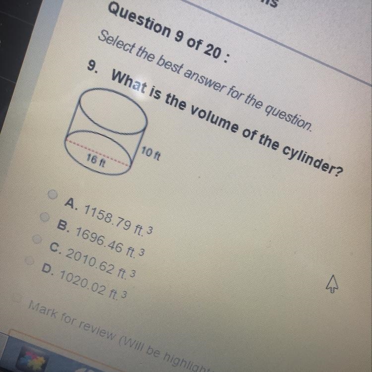 What is the volume of the cylinder?-example-1