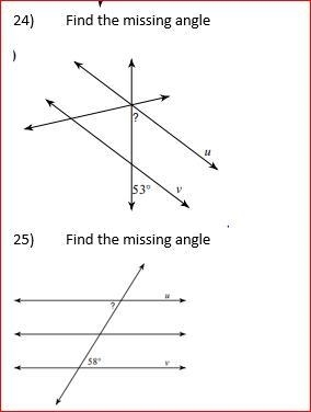 Find the missing angles below-example-1