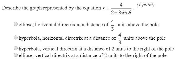 Describe the graph represented by the equation r = 4 / 2 + 3 sin theta-example-1