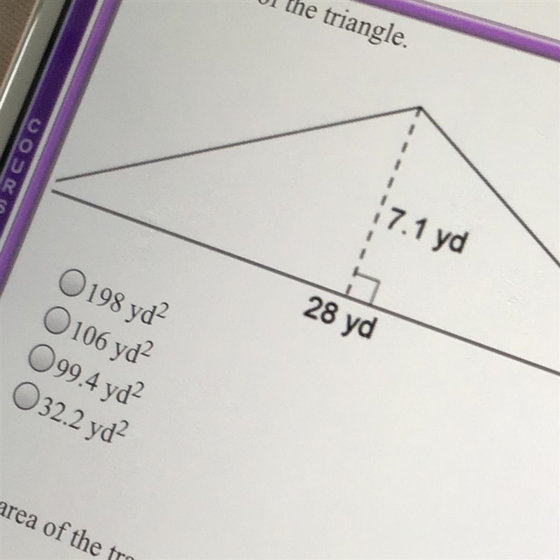 Find the area of a triangle-example-1