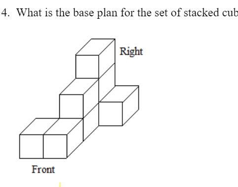 [help please] What is the base plan for the set if stacked cubes-example-1