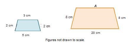 Consider the original trapezoid and the enlargement. What is the length of side A-example-1