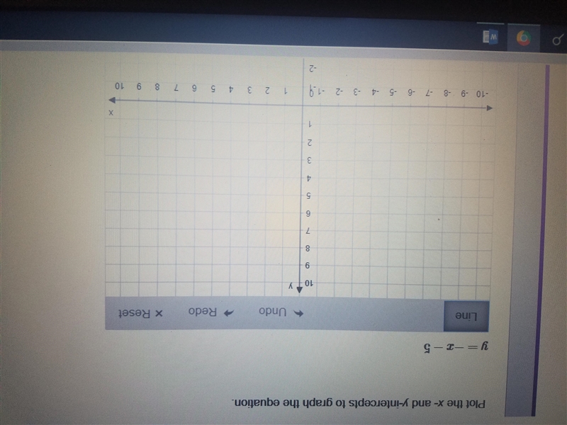 Plot the x- and y-intercepts to graph the equation-example-1