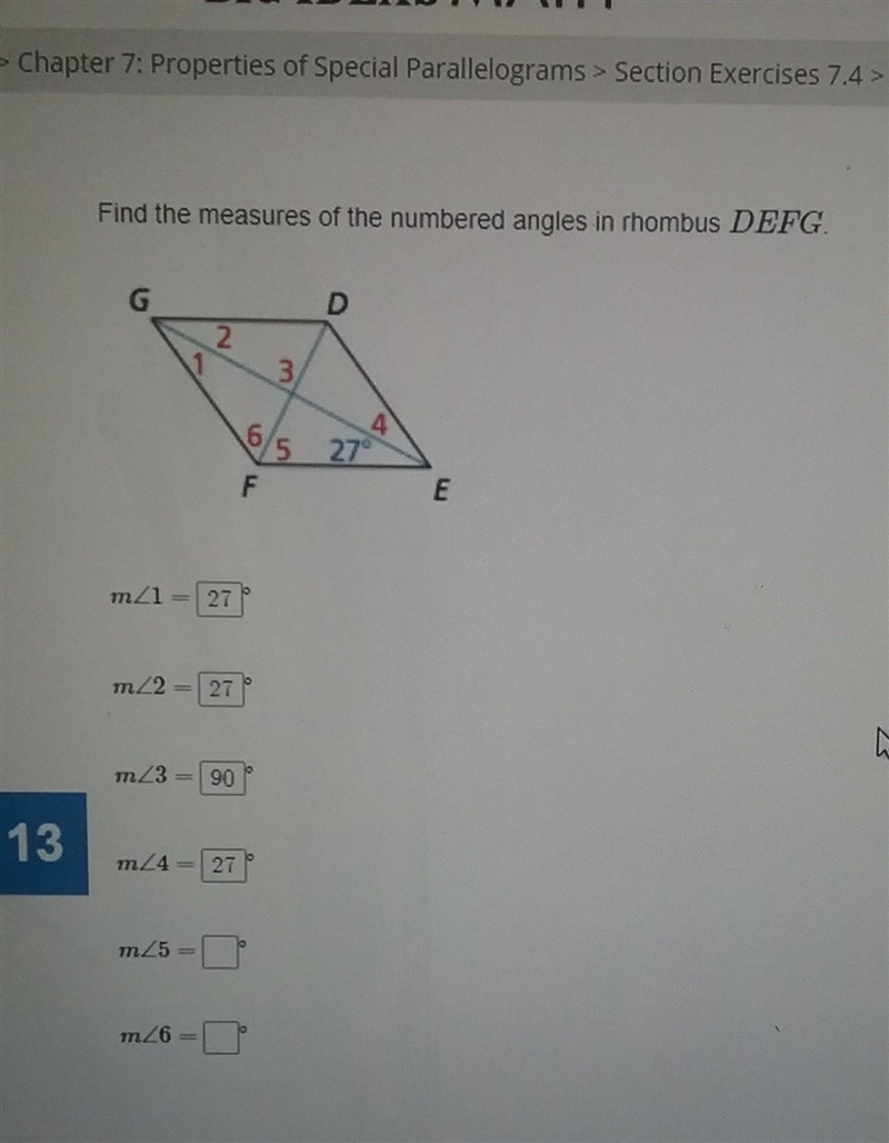 Help me find measure of angles five and six ​-example-1