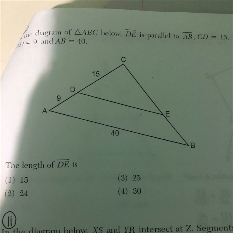 What is the length of DE ?-example-1