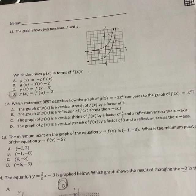 Which statement BEST describes how the graph of g(x)=-3x^2 compares to the graph of-example-1