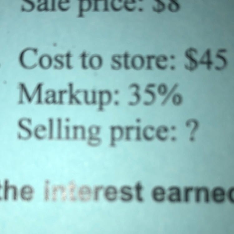 Find the selling price-example-1